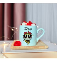 Power Puff Girls ( Blossom ) Tasarımlı Kişiye Özel Yeşil Türk Kahvesi Fincanı