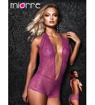 Dantelli Göğüs ve Sırt Dekolteli Babydoll