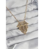 316L Çelik Zincir Gold Renk Zirkon Taşlı Serenay Kolyesi 5886 - 1OL6617-2922