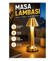 Kablosuz LED Masa Lambası 1800mAh Dokunmatik 3 Renkli Şarjlı Masa Aydınlatma