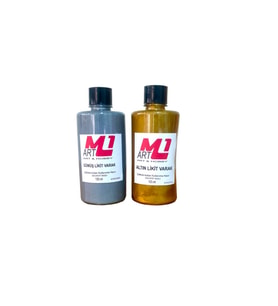 M1 ART GÜMÜŞ - ALTIN  Likit Varak 120.ml X 2 ADET