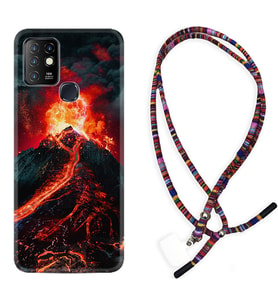 INFINIX Hot 8 9 10 11S Hot 10 Play 10T Kılıf Boyun Asklı Rasta Silikon Yanardağ 1611