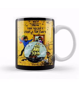 The Adventures Of Tintin The Secret Of The Unicorn Vintage Style Cover Kupa Bardak Porselen
