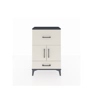 Arges Komodin Tek Raflı 2 Çekmeceli 2 Kapaklı 60x30x96 Antrasit-Aytaşı