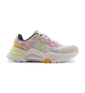 U.s. Polo Assn. Vincent Wmn 4Fx Kadın Bej-Pembe-Sarı (36-40) Sneaker Ayakkabı