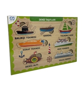 Ca Games Ahşap Puzzle Deniz Taşıtları 19X29