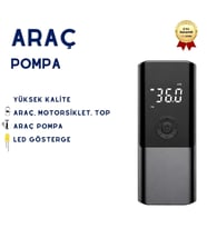 Ergonomik Taşınabilir Oto Hava Komprasör Pompası Araba, Motosiklet ve Bisiklet