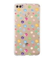 PrintiFy Huawei Y9 2018 ile Uyumlu 1mm Slim Fit Water Color 6 Baskılı Şeffaf  Kılıf