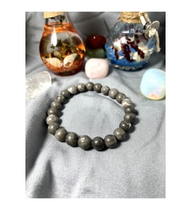 Unisex Gri Renk Jade Doğal Taş Bileklik  Handmade Sakinliğin Simgesi