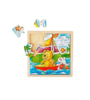20 Parçalık Ahşap Puzzle: Woody Hayvanlar ile Eğlenceli Zamanlar! (Çok Renkli)