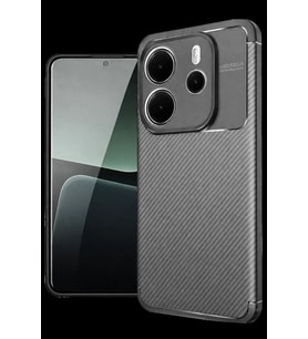 Pilelistore   Xiaomi Redmi Note 14 4G Kılıf Auto Focus Karbon Kapak - Gri
