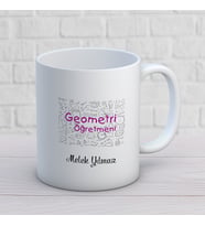 Kişiye Özel Meslek  Geometri Öğretmeni  Hediyelik Kupa Bardak