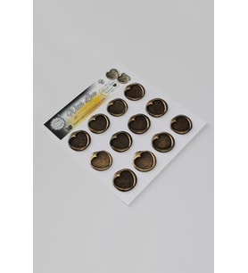 Mühürcüm Kalp 4 12 Adet 3D Hazır Kendinden Yapışkanlı Sticker Mühür RM2118