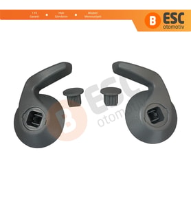 Renault Kangoo MK2 için İki Adet GRİ Ön Koltuk Ayar Kolu 7701209971, 7701209972