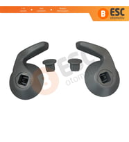 Renault Kangoo MK2 için İki Adet GRİ Ön Koltuk Ayar Kolu 7701209971, 7701209972