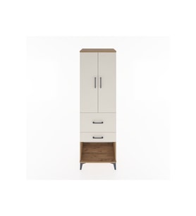 Hyperion Dolap 3 Raflı 2 Çekmeceli 2 Kapaklı 60x44x195 Çam-Aytaşı