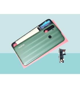 Tkgz - Oppo Realme 6İ FULL KASA Arka Kapak Batarya Kapağı - YEŞİL
