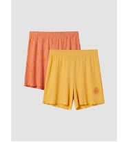 LCW DREAM Sarı Desenli Kadın Şort Pijama Alt 2'li