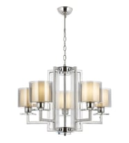 AVONNI AV-60190-5K Krom Kaplama Modern Avize E27 Metal Cam 70cm