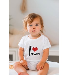 %100 Pamuk Kısa Kollu Bebek Body (Beyaz)