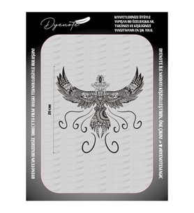 Phoenix Ankakuşu Mandala Motif Tekstil Ütü İle Yapışan Transfer Baskı Kağıdı DTF BASKI