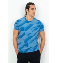 Maraton Regular Erkek Bisiklet Yaka Saks T-shirt