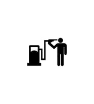 Miyrem Sticker Serisi Benzin Pompası Kafaya Sticker (Siyah)