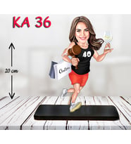 Kişiye Özel Ahşap Biblo - Sporcu Kadın Karikatür Biblo - Sporcu Biblo
