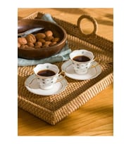 2 Kişilik Porselen Kahve Fincan Takımı 90 Ml