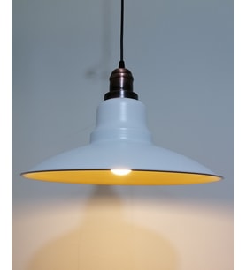 RİOLİGHT RETRO BEYAZ İÇİ GOLD TEKLİ MEAL SARKIT ÇAP: 37CM (Siyah)