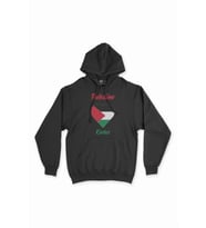 Kudüs Filistin Bayraklı Kalpli Siyah Sweatshirt Hoodie