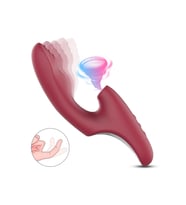 Şarjlı Isıtmalı G-Spot ve Klitoris Emiş Uyarıcı Çift Motorlu Dalga Hareketli 2 in 1 Rabbit Vibratör