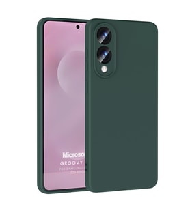 Microsonic Samsung Galaxy S25 Edge Kılıf Groovy Soft Koyu Yeşil (Koyu Yeşil)