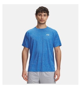 UNDER ARMOUR Ua Tech Textured Ss Mavi - Beyaz Erkek T-Shirt 1382796-402