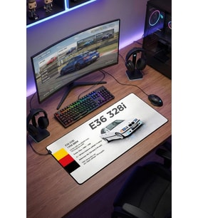 SonicTouch Kişiye isme Araca Özel Fotoğraflı XXL Dikişsiz Gamer Arabalı Klavye Mousepad 40x90cm
