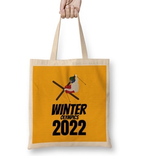 Winter Olympics Beijing 2022 Bez Çanta Uzun Saplı