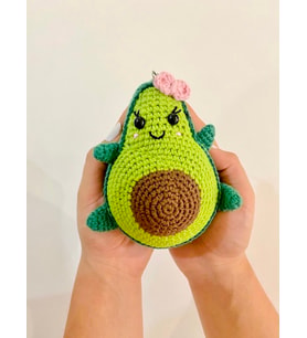 Amigurumi Avokado Anahtarlık