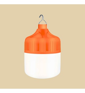 LEDX Şarjlı Ampül 100W – Askılı, USB Şarjlı (Turuncu-Beyaz)