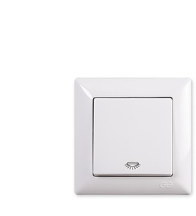 Günsan Visage Beyaz Light Anahtar + Çerçeve