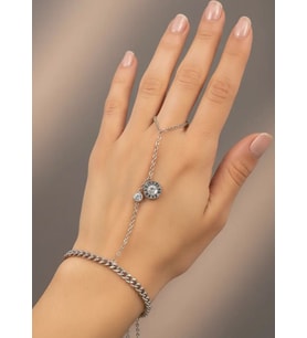 Çelik Silver Taşlı Tasarım Şahmeran - 26shm28