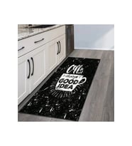 Rovigo Home Dijital Baskı Yıkanabilir Kaymaz Taban Mutfak Halısı RVG2116 (Siyah)