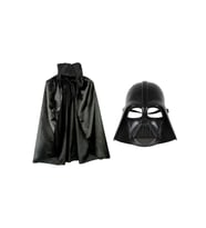 Çocuk Boy Yıldız Savaşları Star Wars Darth Vadet Maskesi ve 90 cm Pelerin Seti Siyah (4915)