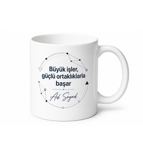 İsme Özel Proje Ortağım Yazılı Kupa Bardak Hediye Özel Tasarım