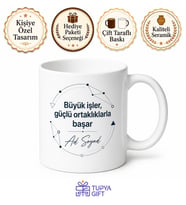İsme Özel Proje Ortağım Yazılı Kupa Bardak Hediye Özel Tasarım