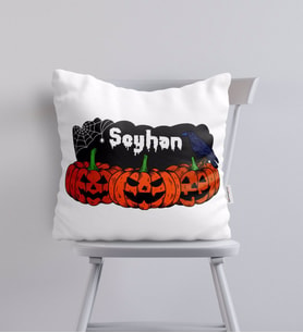 BK Gift Kişiye Özel Happy Halloween Tasarımlı Yastık-19