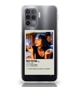 Oppo Reno 5 Lite Uyumlu Pulp Fiction Minimalist Poster Desenli Şeffaf Telefon Kılıfı