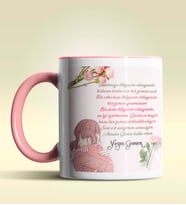 Kişiye Özel Anneler Günün Kutlu Olsun Temalı Pembe Kupa Bardak (Pembe)