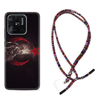 Xiaomi Poco X3 Pro M4 Pro X4 Pro C40 10C Kılıf Boyun Asklı Rasta Silikon Kurt ve Ay Yıldız 1403