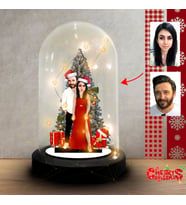 Noel Karikatürü Sevgili Hediye, Noel sevgili Karikatür Hediyesi, Karikatür Noel Tatili, Dekoratif Karikatür ışıklı Fanus , Yılbaşı Hediyesi  FN257