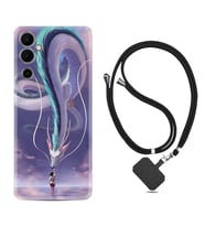 Tecno Pova Neo 2 Kılıf Silikon Boyun Askılı İpli Desenli Silikon Kız ve Ejderha 1742